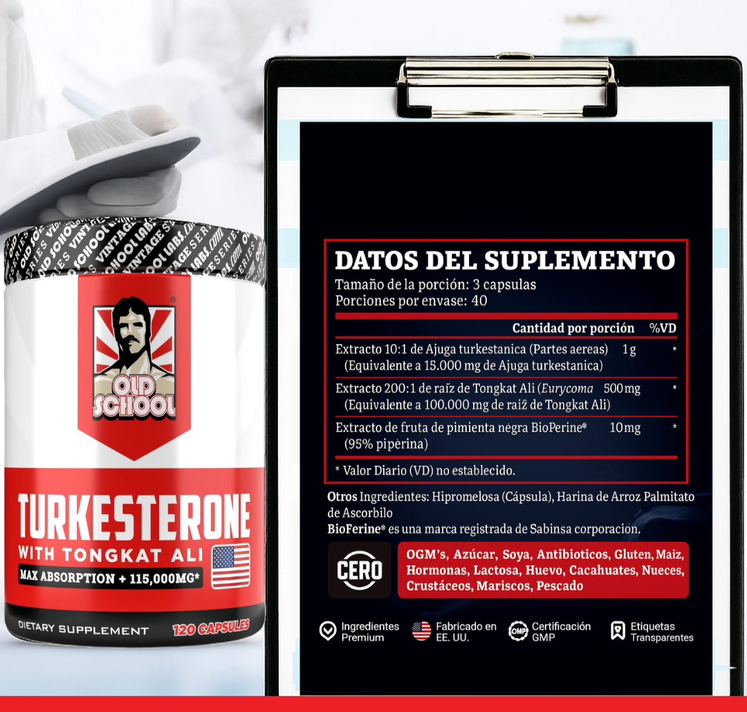TURKESTERONE - Aumenta tu rendimiento físico y mental